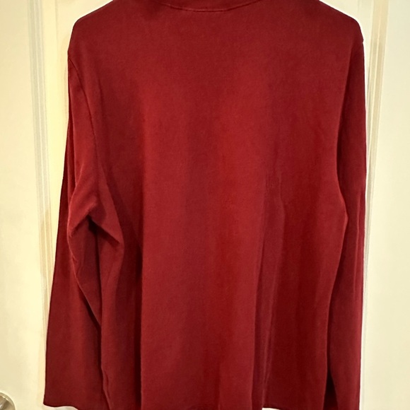 Karen Scott Deep Red Long Sleeve Top - Picture 3 of 3